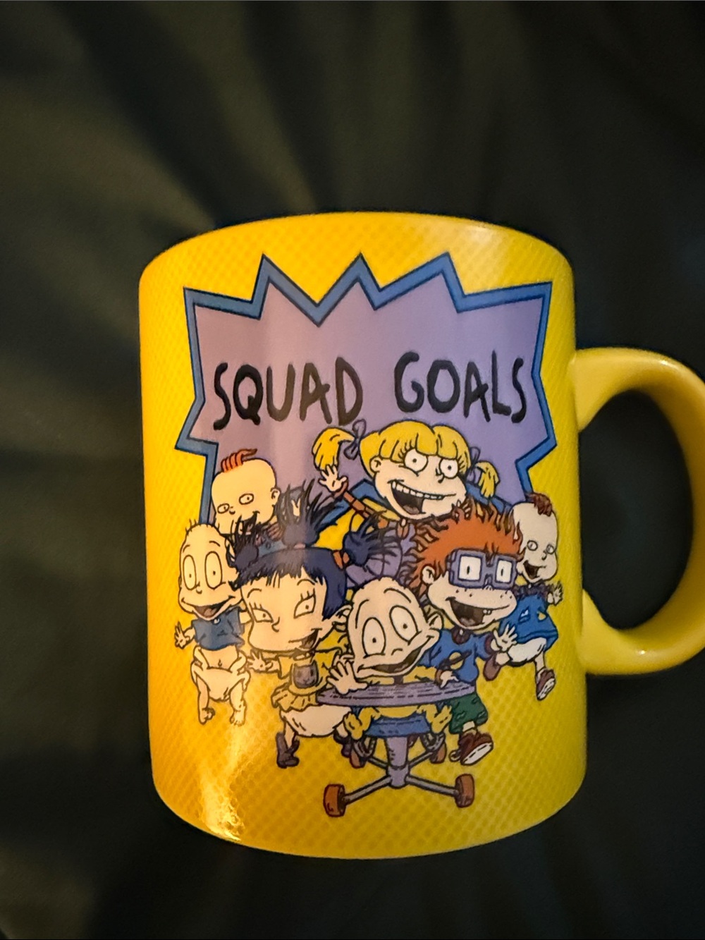 Yellow "Squad Goals" Cartoon Ceramic Mug